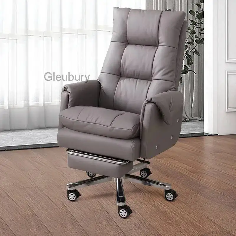 

Скандинавское офисное кресло класса люкс с подголовником и современными подлокотниками, эргономичное геймерское кресло-реклайнер на колесиках, мебель для офиса