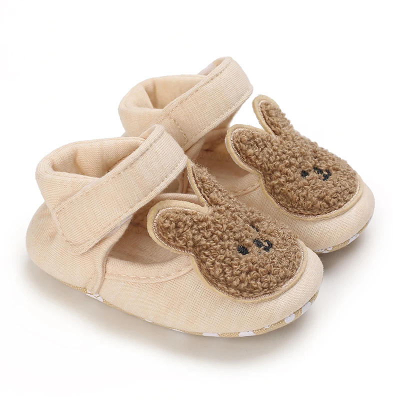 Cute Little Bear Rabbit Baby Shoes Soft Cotton Anti Slip Baby Walking Shoes 0-18M Newborn Anti Drop Outdoor Casual Shoes