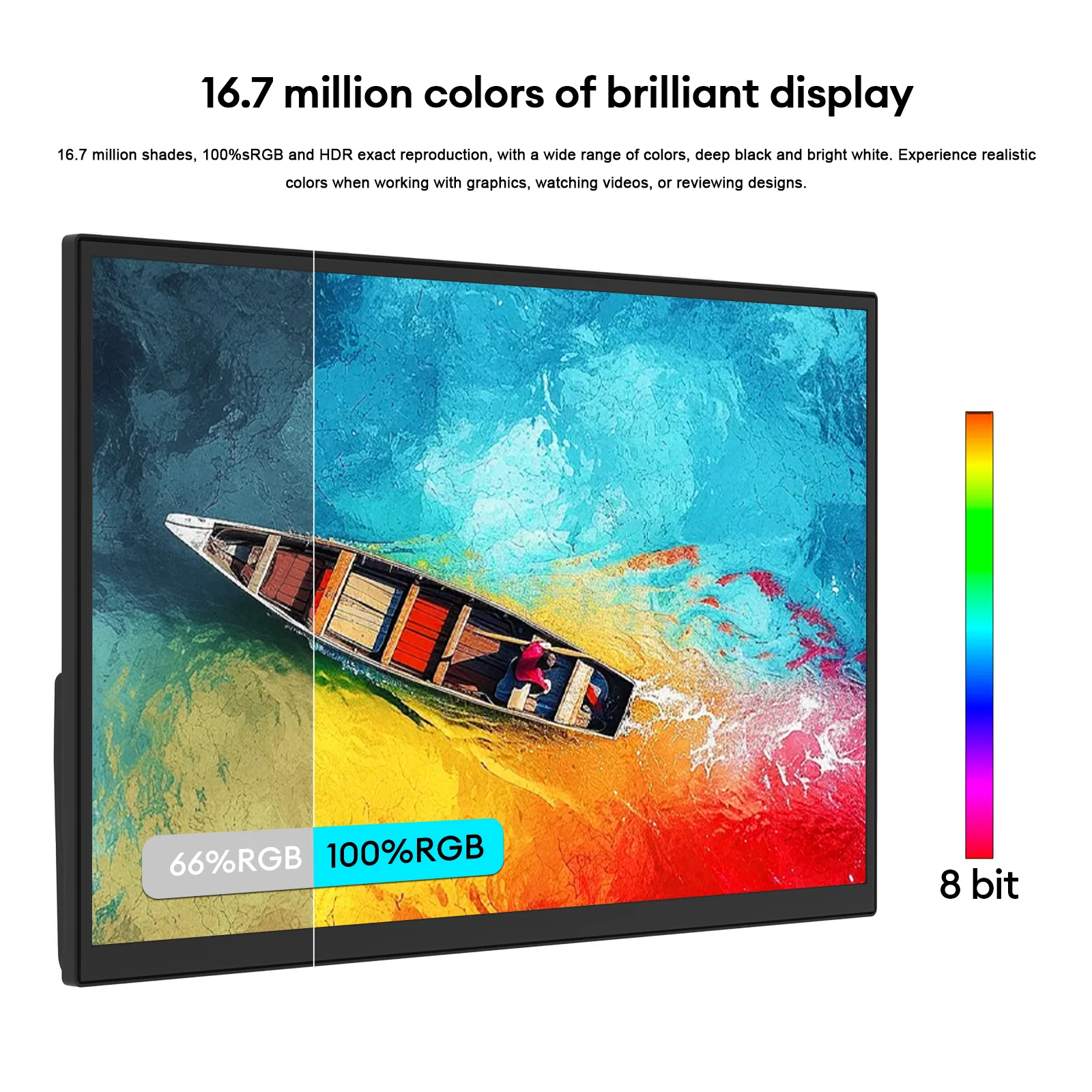 شاشة ZEUSLAP مقاس 18.5 بوصة 1920*1080P 100 هرتز HDMI Type C للألعاب المحمولة للهاتف، NS، PS5، XBOX، PC، شاشة تمديد الكمبيوتر المحمول #2