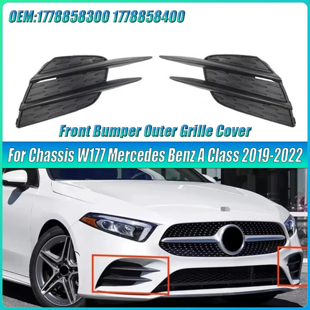 

Накладка на внешнюю решетку переднего бампера для шасси W177 Mercedes Benz A Class 2019-2022 гг. 1778858300 1778858400 Запчасти для автомобильных фар