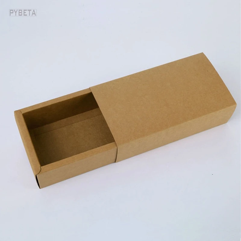 10pcs/lot- 10 sizes Large White Paper Drawer Boxes Kraft Paperboard Packaging Box DIY Handmade Soap Craft Jewel Party Gift Boxes