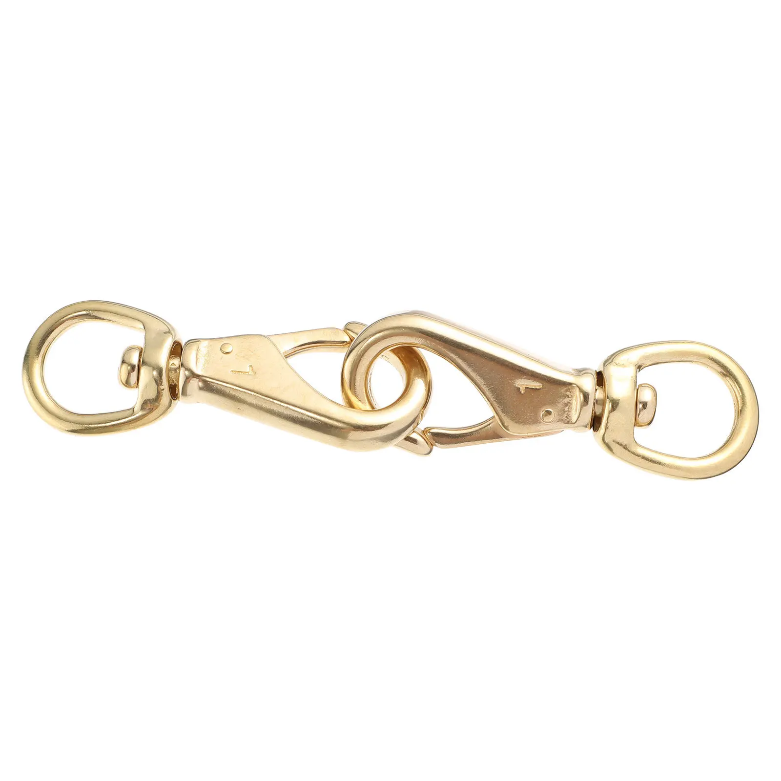 

2Pcs Brass Swivel Snap Hooks Golden Durable Handbag Clasps Practical Bag Buckles for Belts Straps Suitcases Brass Bag Buckles