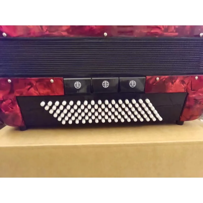 Professional Performance Test Grade  Chromatic Keyboard Accordion for Adults and Children Wood 37K96BS  Accordion  YM08-9637 view 5