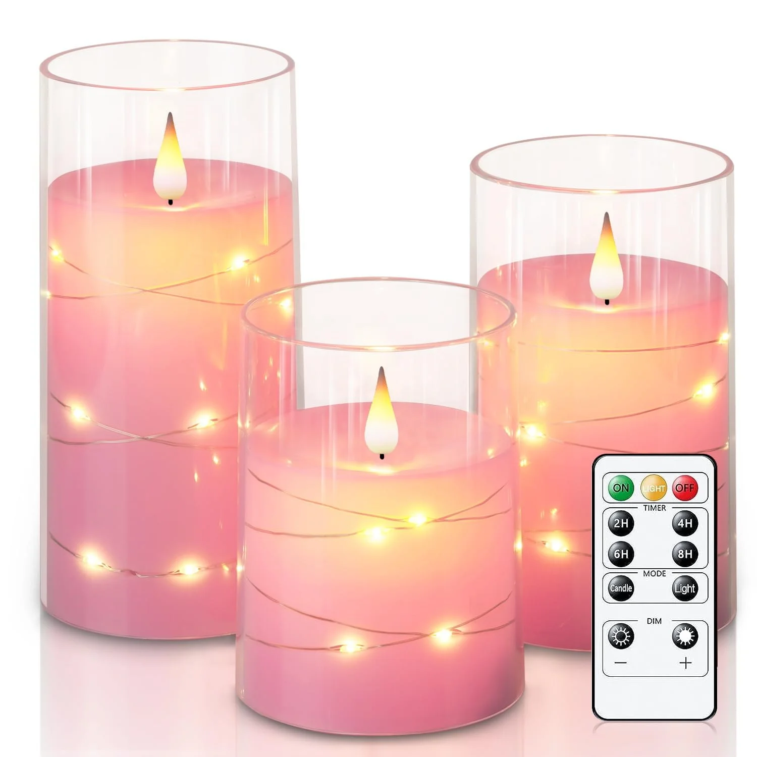 LED Candle LightCopper Wire Electronic Candle Light Flickering Flameless With Remote Control For Home Christmas Party Wedding