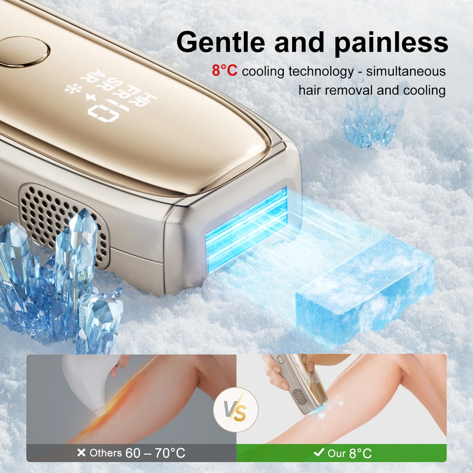 脱毛・除毛 ANLAN Lumaice Hair Removal Device T75S ANLAN IPL Laser Hair Removal ICE Cooling Painless Smart Hair