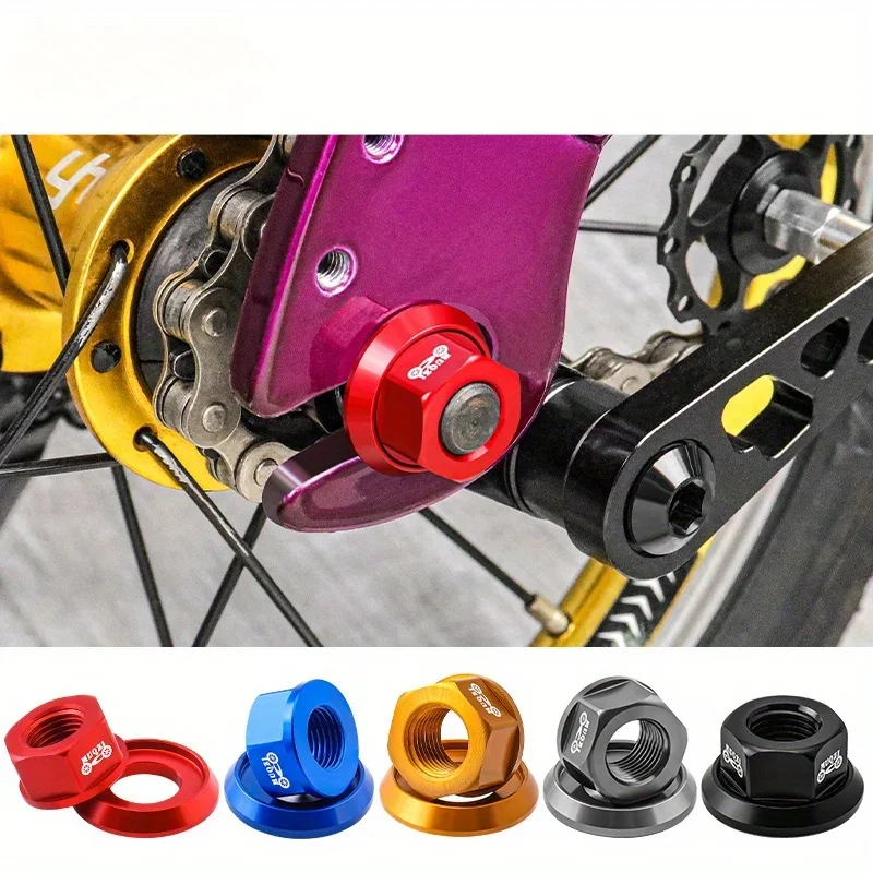 Bike 3/8 Hub Nut Flange Before Rear Wheel Lock Screw Aluminum Alloy Bolt MTB Road Bicycle
