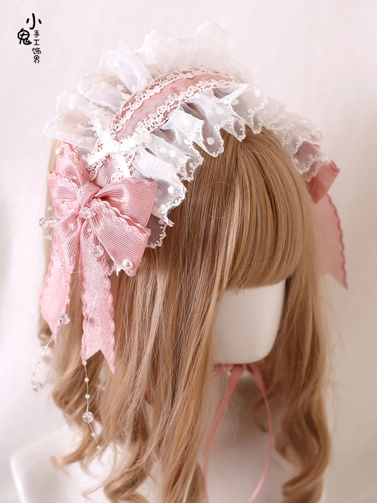 

Original Pink Silk Satin Ballet Style Hair Band KC Flower Ball Barrettes Gorgeous Feather Billycock Flat Hat Gadget