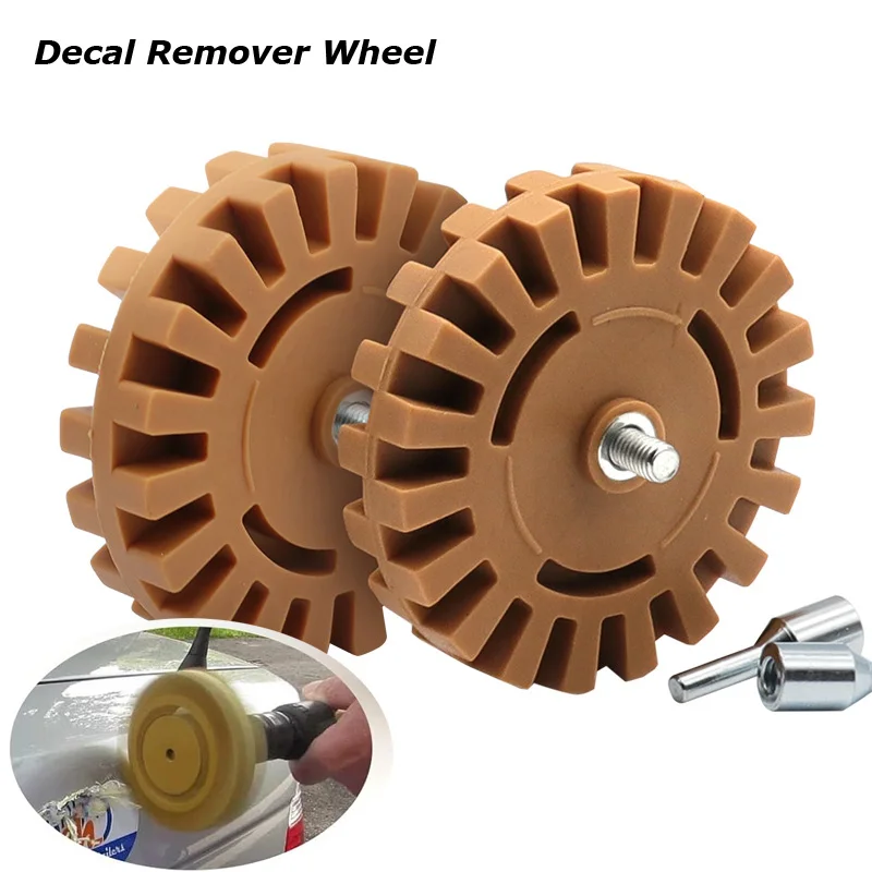 100mm Decal Remover Wheel 4 Inch Car Eraser Wheel Paint Repair Rubber Effective Pad Remove Vinyl Decals Pinstripes With Dril