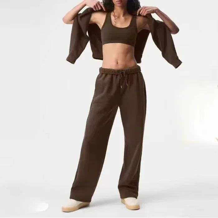 

AI High Quality Bucket Pants Autumn Wide Leg Casual Loose Straight Trousers for Men and Women Tied Sweatpants