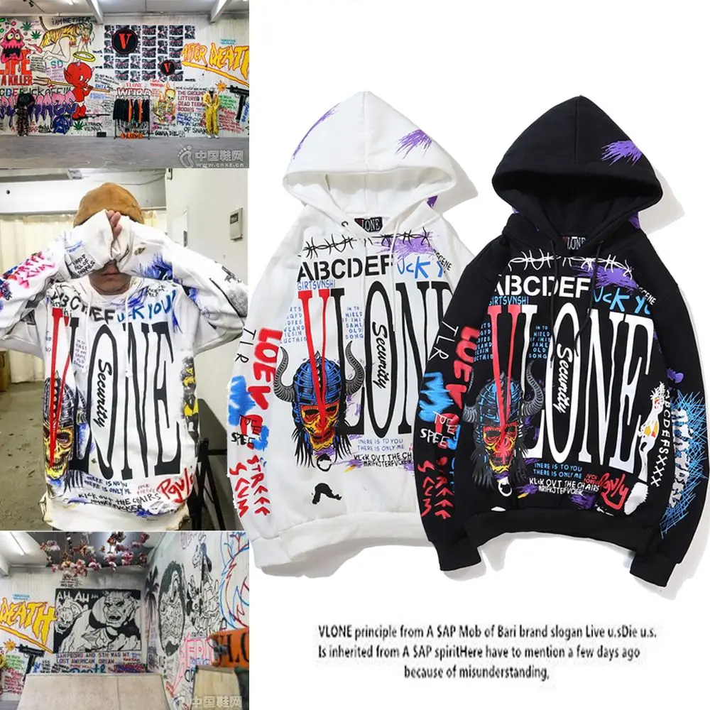 

Autumn Winter 2022 Fashion Graffiti Letter Print Hoodies Women Loose Harajuku Hip Hop Oversize Hooded Hoodie Couple Pullovers