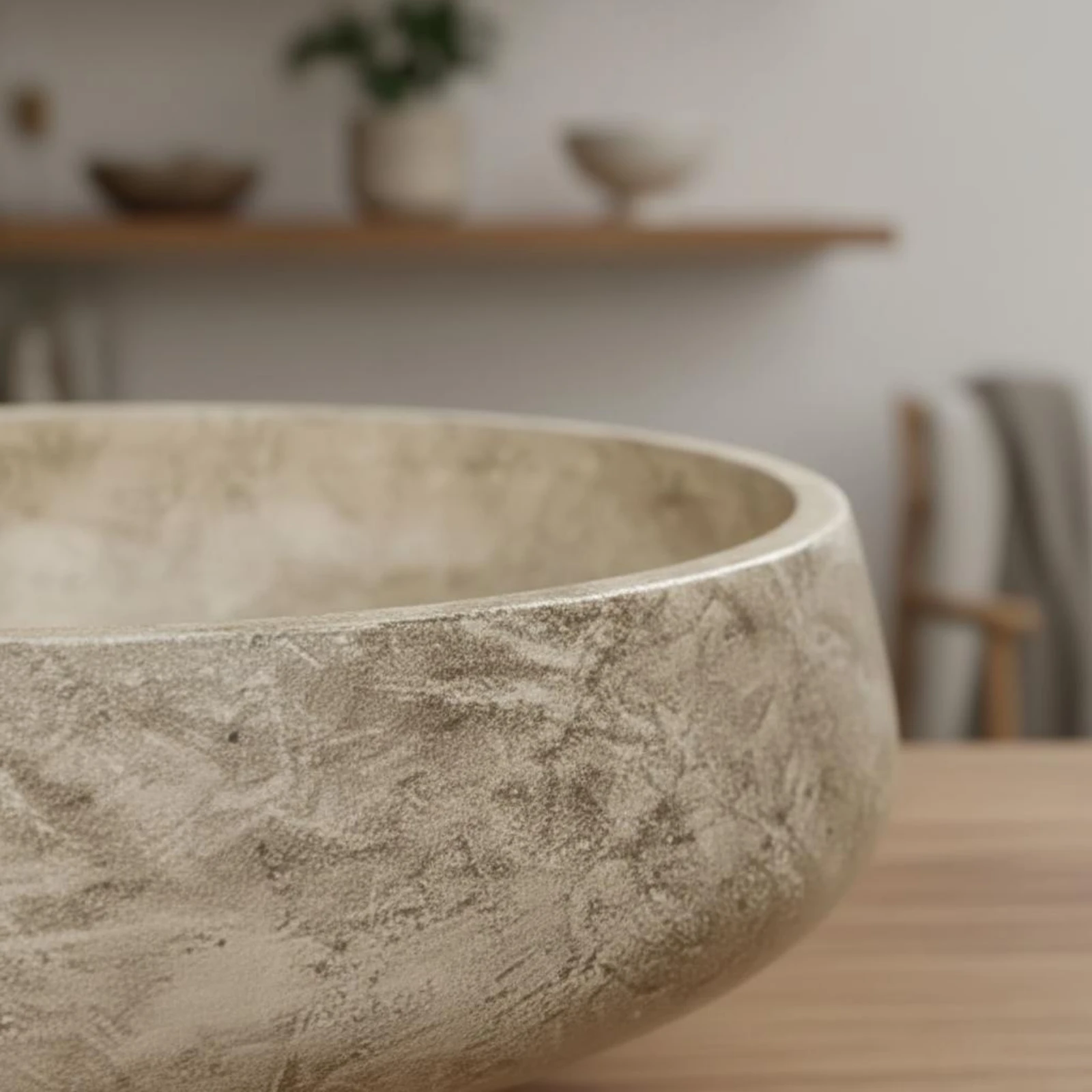

Wood Grain Lichen Bowl Minimalist Design Wabi Sabi Decor Bowl Lichen Planter