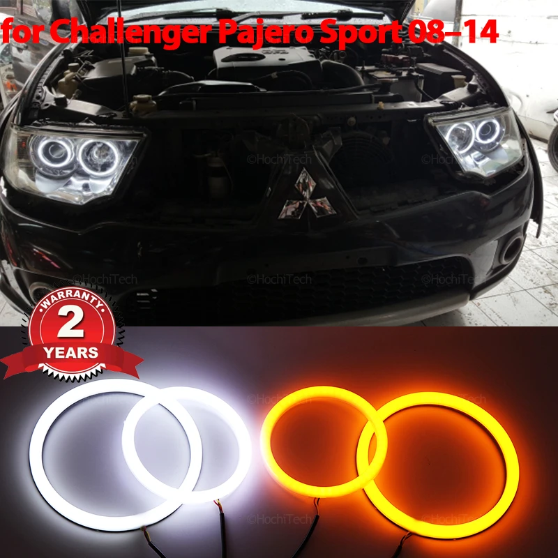 Cotton LED Angel Eyes Kit  Ring Lamps For Mitsubishi Challenger Pajero Sport 2008-2014 Ultra Bright Refit turn signal light