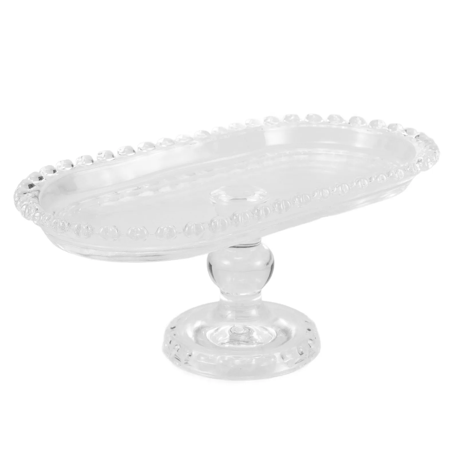

1Pcs Transparent Crystal Glass Fruit Plate Modern Style Storage Tray Snack Serving Plate Fruits Tray Fruit Container