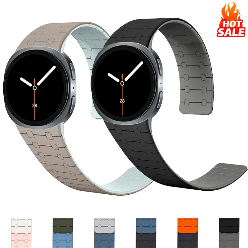 Magnetic Band for Samsung Galaxy Watch 8 44mm 40mm Silicone Loop Strap Replacement Bracelet for Watch8 Classic 46mm Accessories