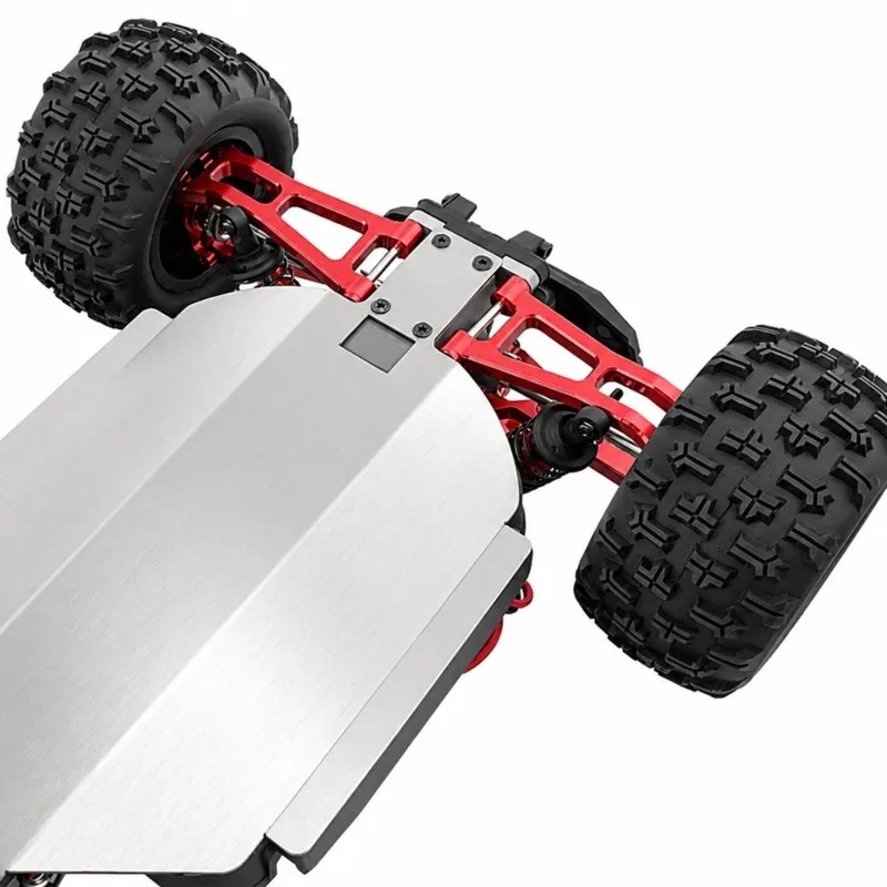 WOWFU-For MJX 1/16 RC Car 16212 16213 16218 Stainless Steel Chassis Armor Skid Plate Set Upgrades For Enhanced Protection