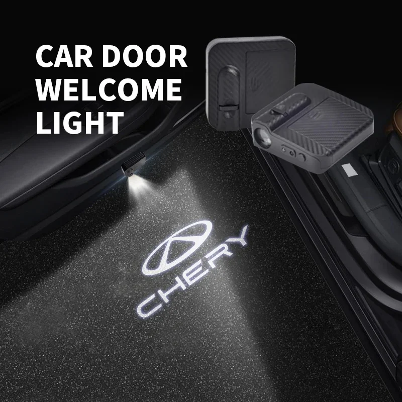 1Pcs LED For Chery Logo Tiggo 3 5 7 8 Pro Plus Jetour X70 Arrizo Amulet Arrizo Car Door Courtesy Light HD Projector Welcome Lamp