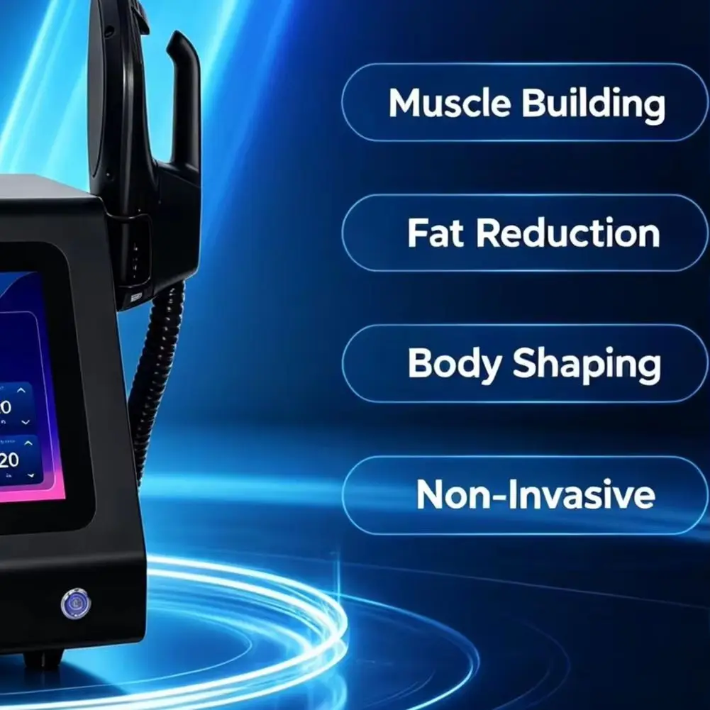 MYOslim HI‑EMT Body Sculpt Machine Dual Handles Muscle Building Fat Burning Buttock Lifting Screen Salon Beauty Equipment