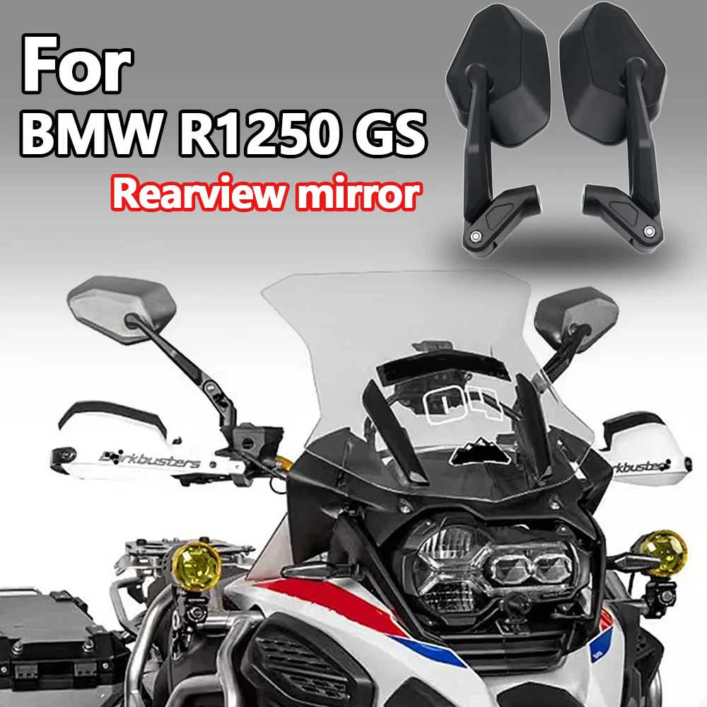 For BMW R1250GS R1200GS Accessories moto Rear Mirrors 360° rotation CNC Aluminum Moto Side Mirrors Clear Ultra-wide Angle