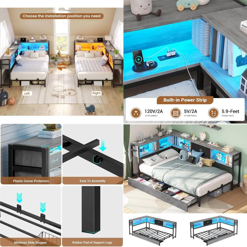 Twin Bed With Stora…