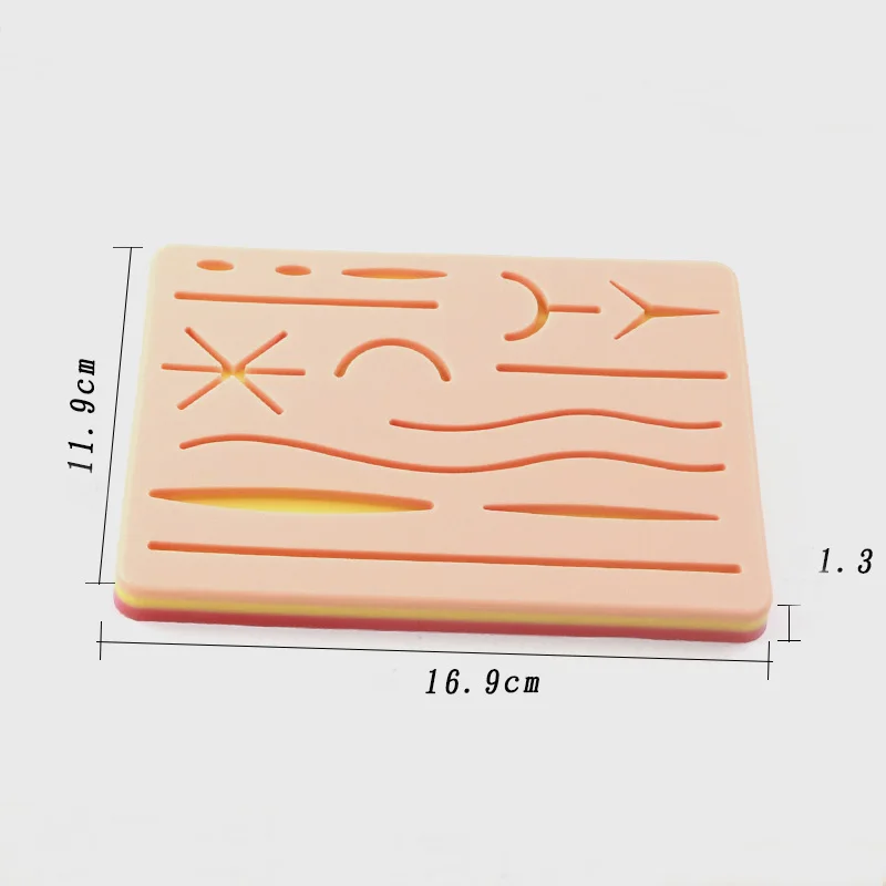 الجراحية محاكاة الجرح الجلد خياطة طلاب الطب ممارسة قالب من السيليكون مزدوج جفن تضمين وحدة لينة جدا
