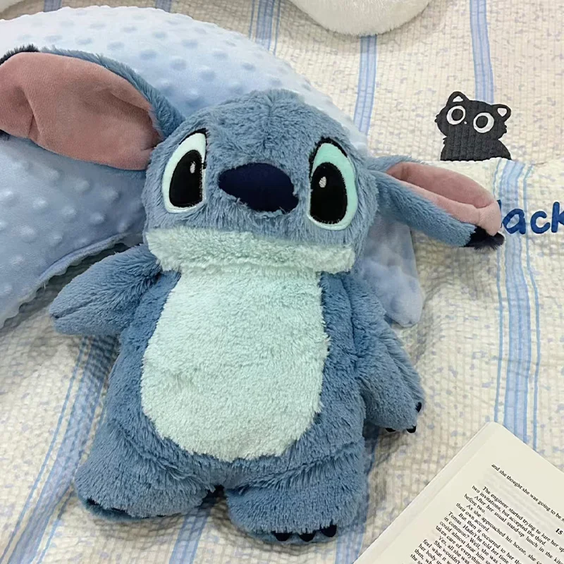 

Kawaii Stitch Angie, мультяшная бутылка с горячей водой, периферийные устройства, зимняя плюшевая мягкая кукла для сна, подарки на день рождения для девочек