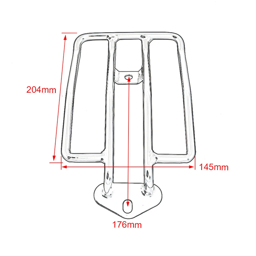 Motorcycle Chrome Black Rear Fender Luggage Rack Support Shelf Solo Seat For Harley Sportster Iron XL 883 1200 2004-2021