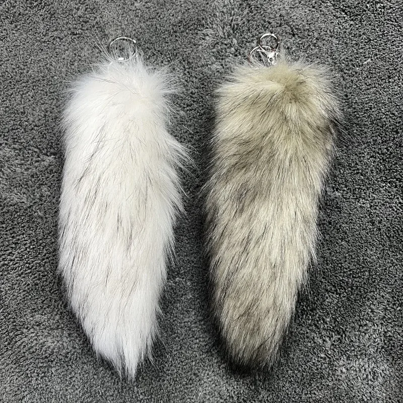 Imitation Wolf Fur Fox Tail Bag Pendant Backpack Hanging Dec
