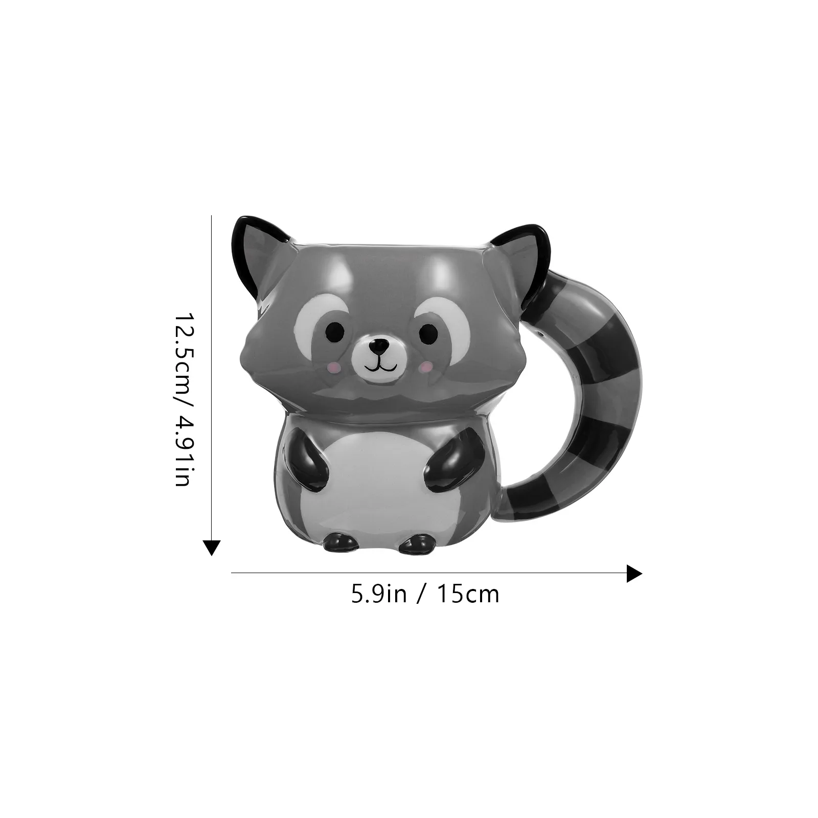 Animal Raccoon Mug Ceramic Coffee Mug Children Adorable Animal Milk Tea Mug Heat Resistant Cartoon water Drinking Cup home decor