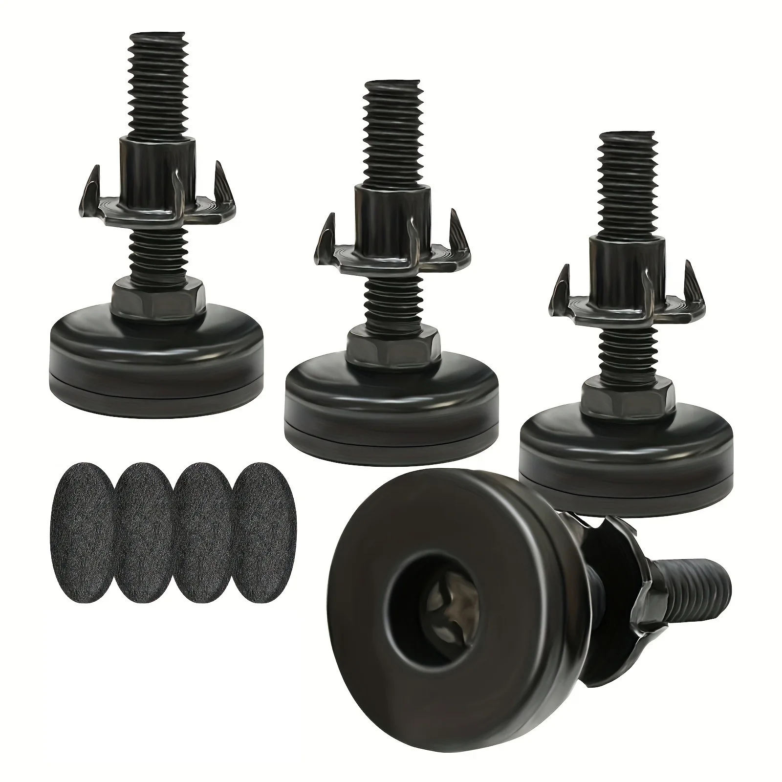 Heavy Duty Adjustable Leveling Feet, 8Pcs Black Adjuster Furniture Leveler Foot for Cabinet Restaurant Table Chair Levelers