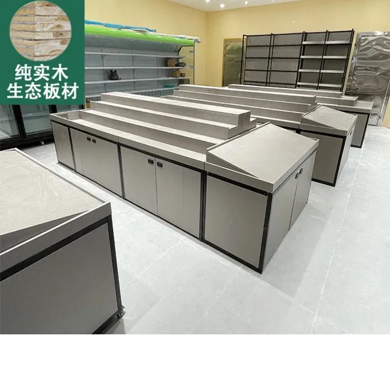 أرفف سلم من الخشب الصلب لمتجر الفاكهة، أرفف عرض الفاكهة، خزائن عرض ناكاجيما، سلع فولاذية وخشبية متعددة الطبقات