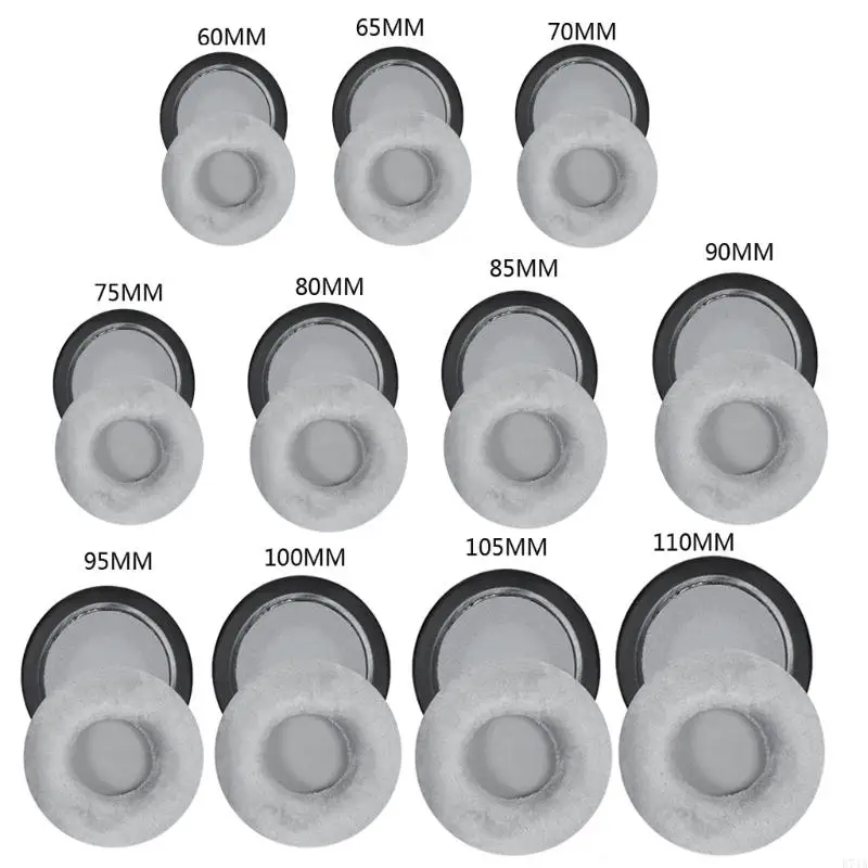 Earpads Ear Pad Set for Headset Ear Cushion Headphones Memory Foam Earpads Earcaps 60 65 70 75 80 85 90 95 100 105 110mm E74A