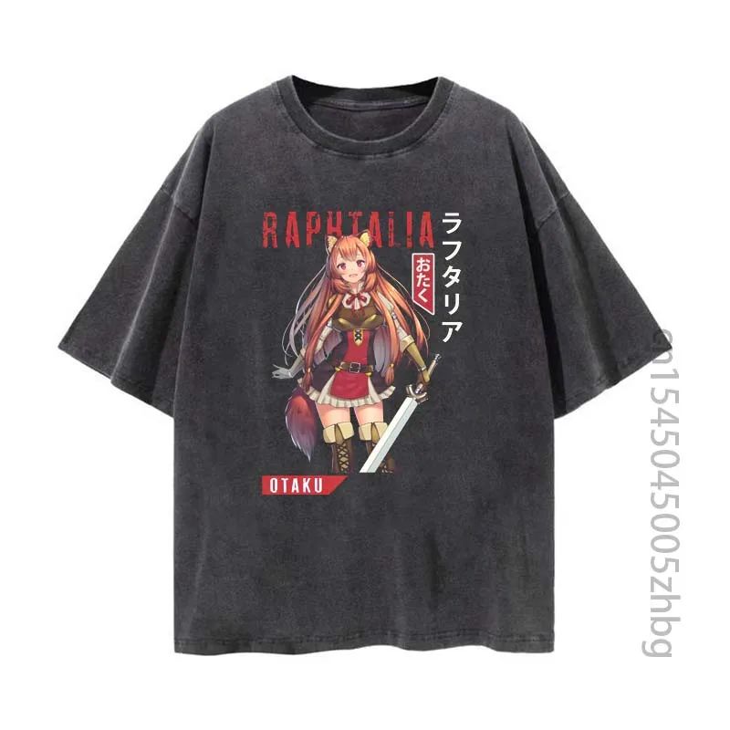 

Raphtalia, The Rising Anime Woman Shirt Streetwear Harajuku Vintage Distressed Tshirt Manga Graphic T Shirt Men Tops Tees