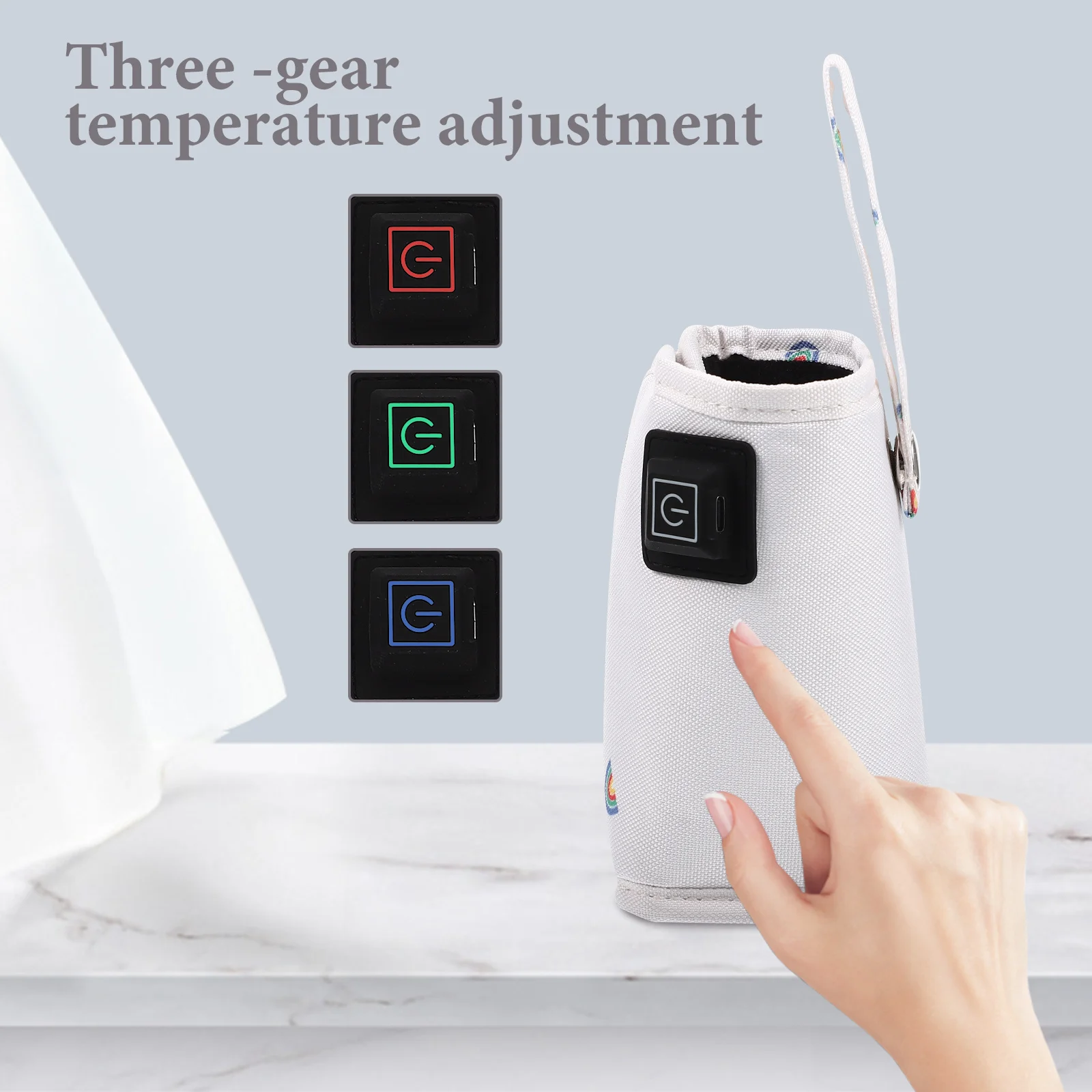 

USB-подогреваемый чехол для детской бутылочки, портативный дорожный подогреватель для кормления, износостойкий материал, бутылочка для хранения сухого молока