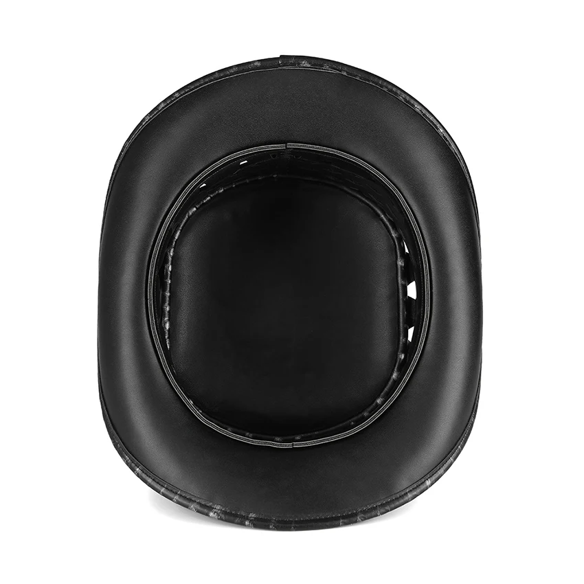 Steampunk Hoed Heks Magische Zwarte Piraat Cosplay Gothic Vrouwen Vintage Lederen Raster Hoed Halloween Anime Prop Middeleeuwse Caps Hoofddeksels