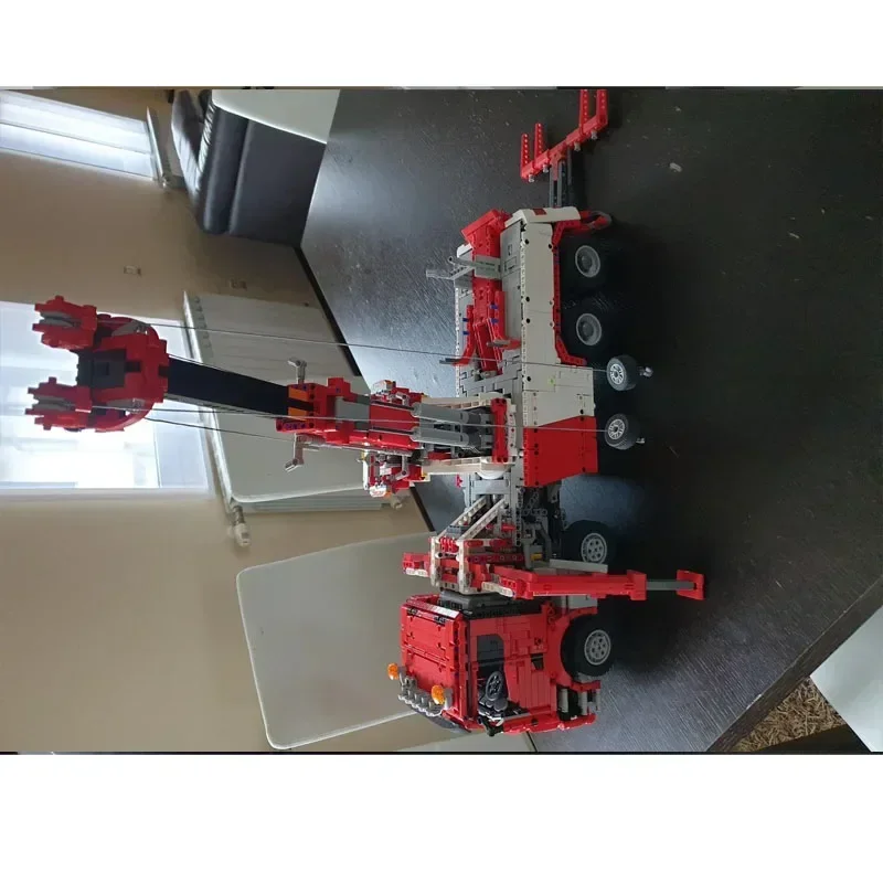 

Городской спасательный кран MOC-68753, красный сверхмощный кран, модель строительного блока • 4111, сращивание деталей для взрослых и детей, игрушка в подарок на день рождения