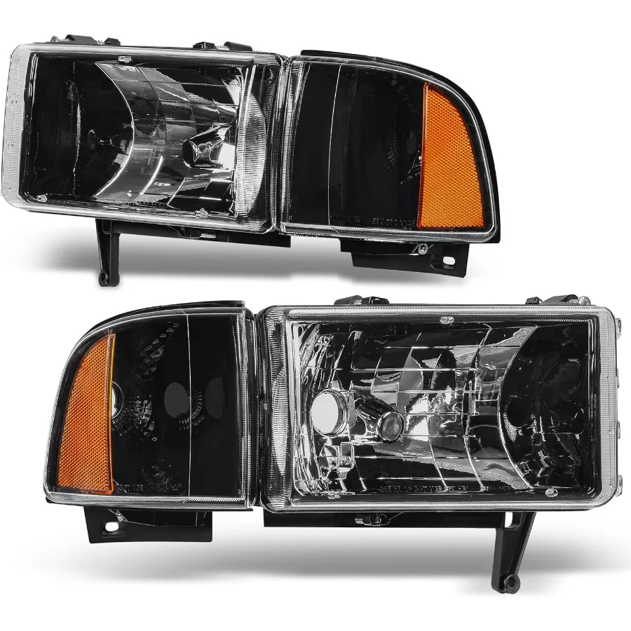 

Headlight Assembly Compatible with 1994-2001 Dodge Ram 1500/1994 1995 1996 1997 1998 1999 2000 2001 2002 Dodge Ram Pickup 2500 3