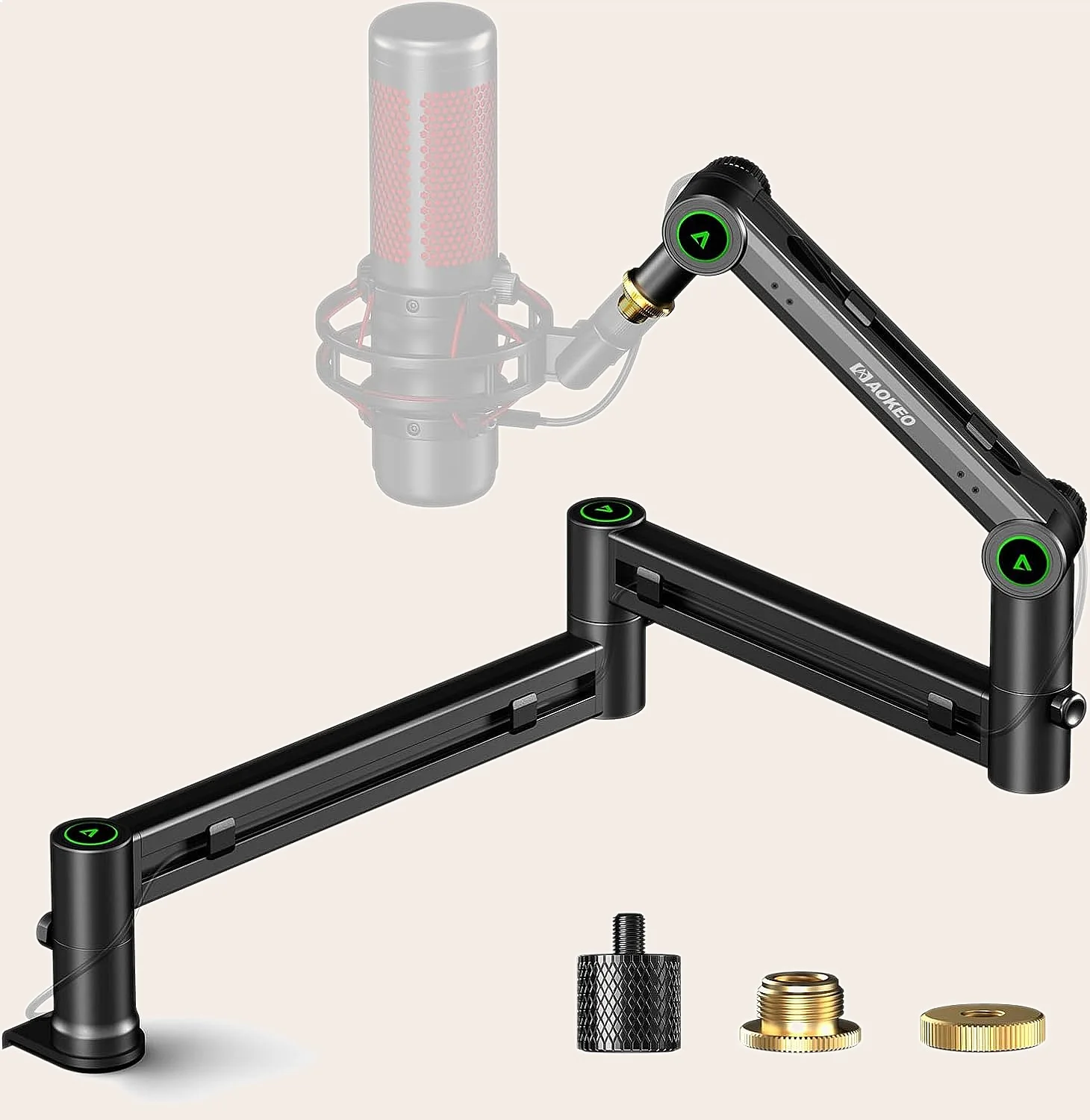 Low Profile Microphone Arm Stand 360° Rotation Compatible USB Mic for Gaming Recording