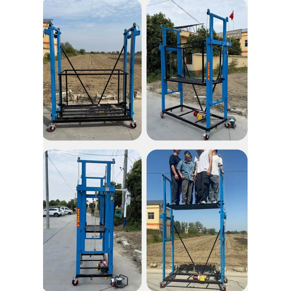 Electric lifting scaffolding foldable mobile