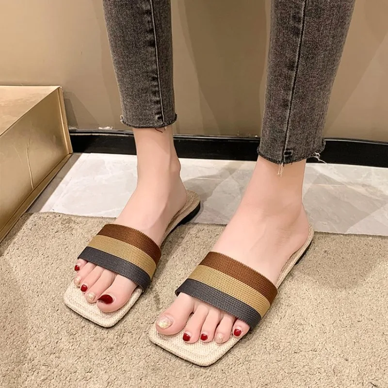 

Fabric Slippers Summer Slip-On Slippers Breathable Soft Indoor Slippers