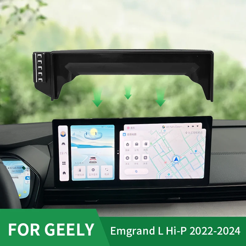 

Car Phone Holder For Geely Emgrand L Hi-P 2022-2024 Screen Panel Fixed Base Fast Wireless Charging Phone Mount Car Accessory