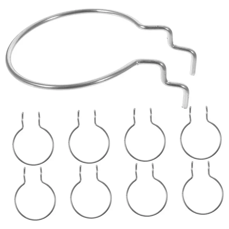 AB08-Pegboard Cup Holder Hooks 10Pcs Heavy Duty Metal Hooks Ring Design For Organizing Cups For Garage