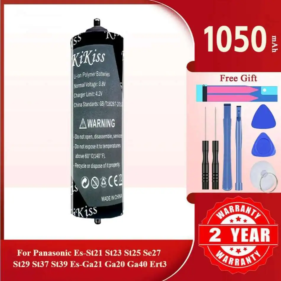 Kikiss Battery 1050Mah ES-ST21 For Panasonic ST23 ST25 SE27 ST29 ST37 ST39 ES-GA21 GA20 GA40 ERT3
