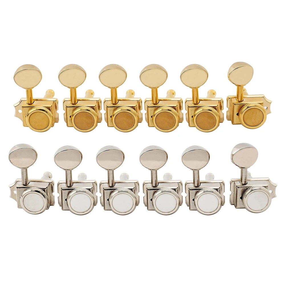 

6 inline Vintage Hybrid Style Guitar Locking Tuners Tuning Pegs Keys Machine Heads Set for Squier Classic Vibe Electric Guitar