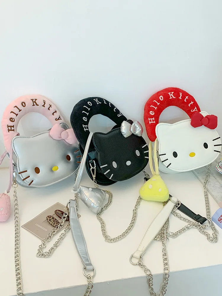 

Kawaii Sanrio Hello Kitty Cartoon Coin Purse Mini Chain Shoulder Bag 2025 New Style Teenage Crossbody Bag Girls' Gift