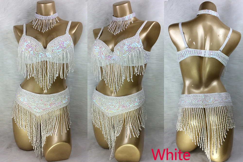 الجملة زي الرقص الشرقي القديم والفضي (حمالة صدر + حزام) ذهبي وفضي أبيض 4 ألوان # TF201,34D/DD,36D/DD,38/D/DD,40B/C/D,42D/DD