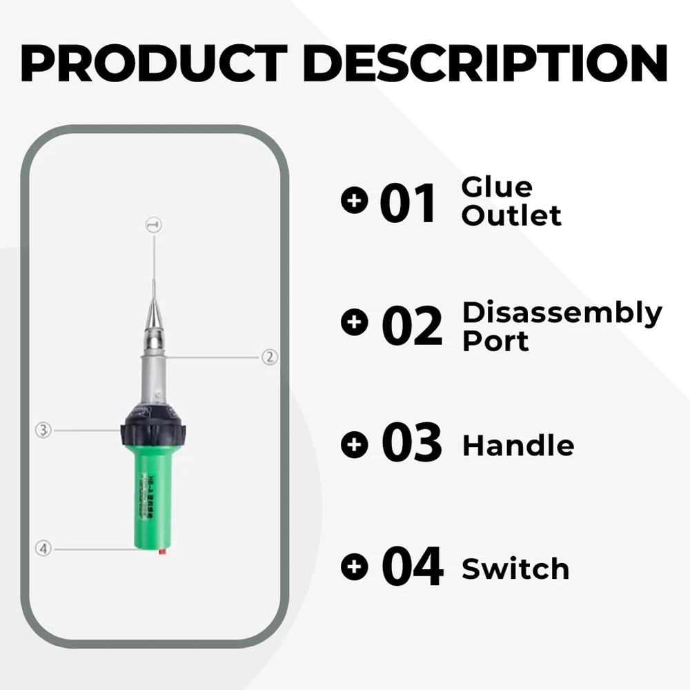 

AC220V 1600W Plastic Welding Gun Machine Electric Hot Air Gun Plastic Welding Torch With hot protection tube
