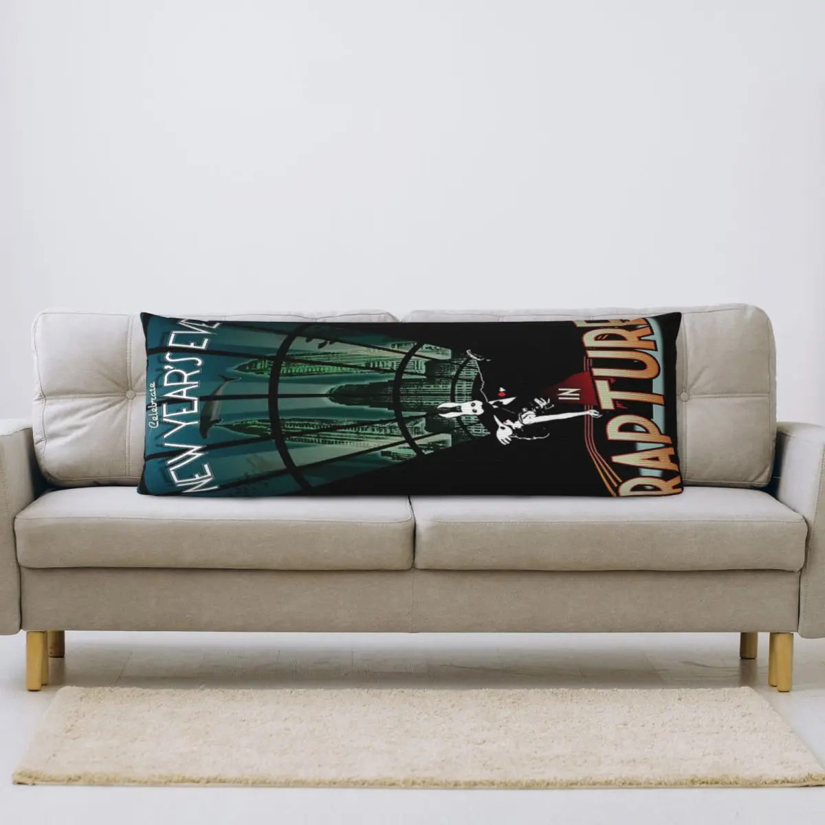 Long Body Pillowcase BioShock New Year's In Rapture 20x60in Pillow Cover Comfortable Valentine's Day Gift Customizable Patterns