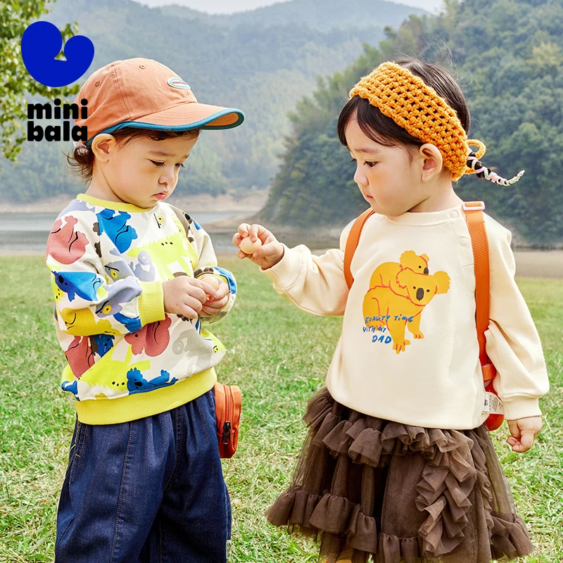 

Mini Bala Unisex Kids Sweatshirt 2025 New Spring Autumn Baby Stylish Cute Animal-themed Skin-friendly Soft Sweatshirt