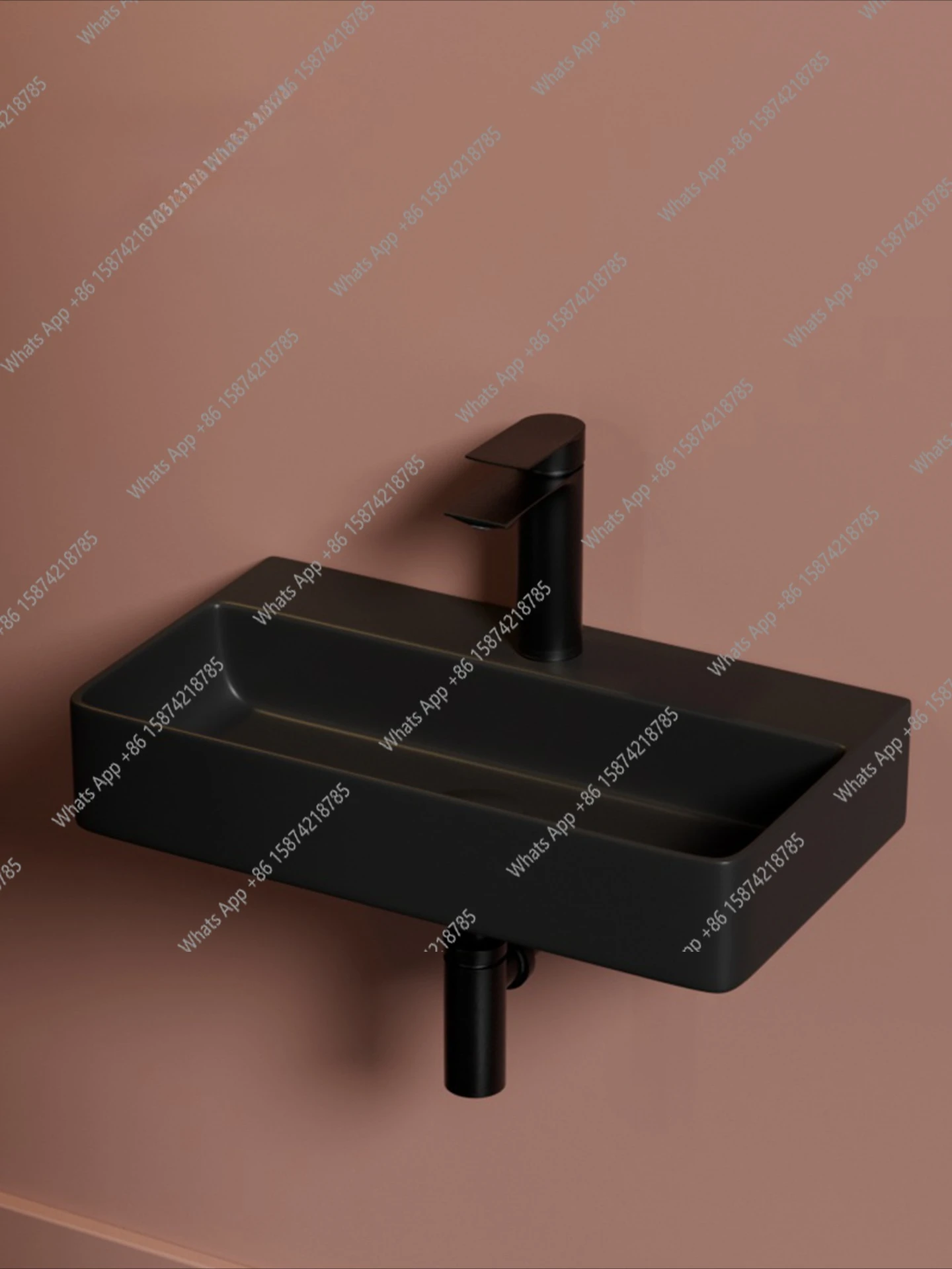 Simple wall-mounted wash basin Wash table Integrated washbasin Mini suspended wall-mounted integrated ceramic bracket Wash face