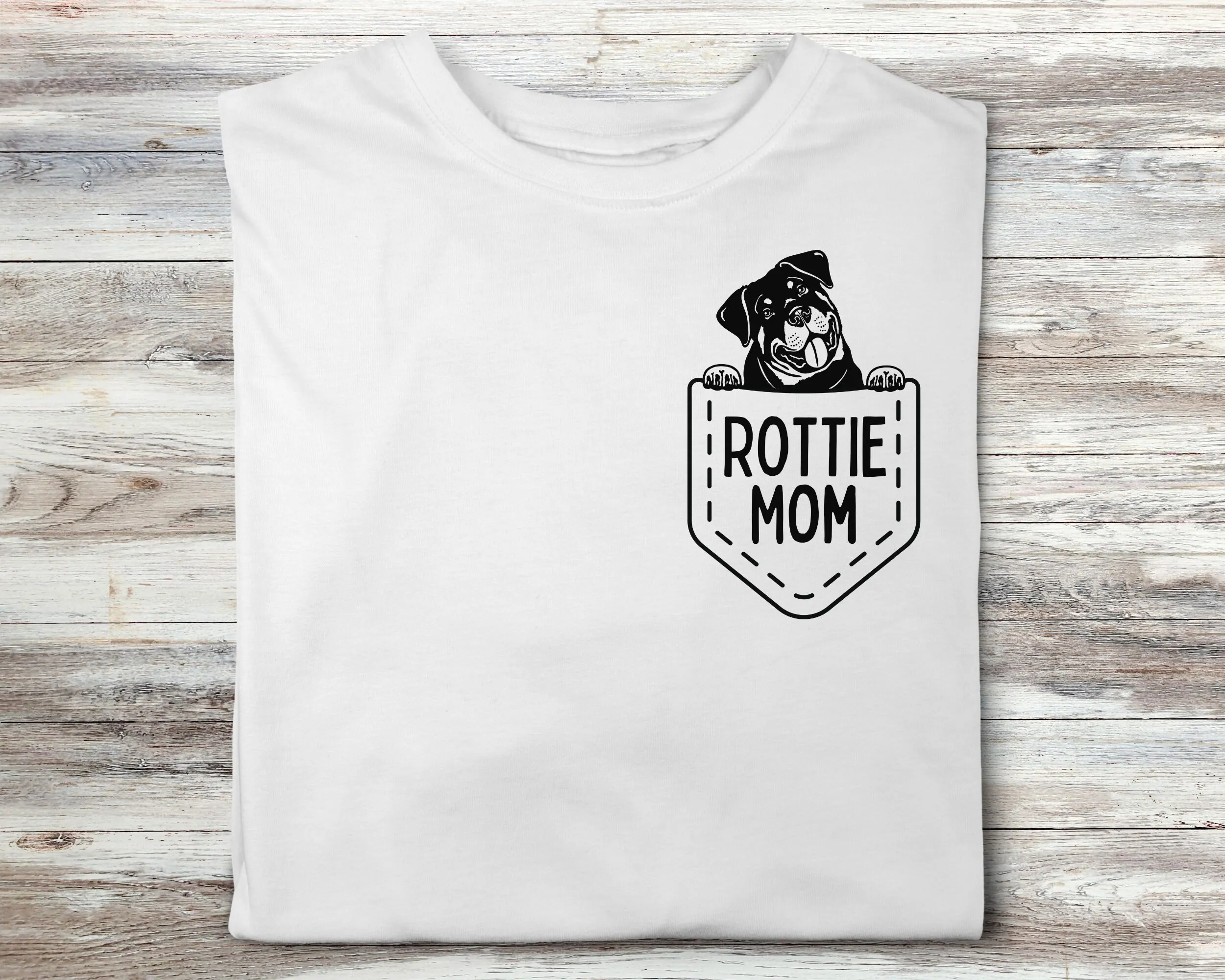 Rottie Mom T Shirt, Mamãe, Rottweiler, Eu amo o meu cão S